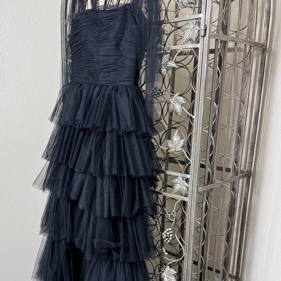 Amelia Couture Black Tiered Gown -Size 0–NWOT's - Picture 9 of 12